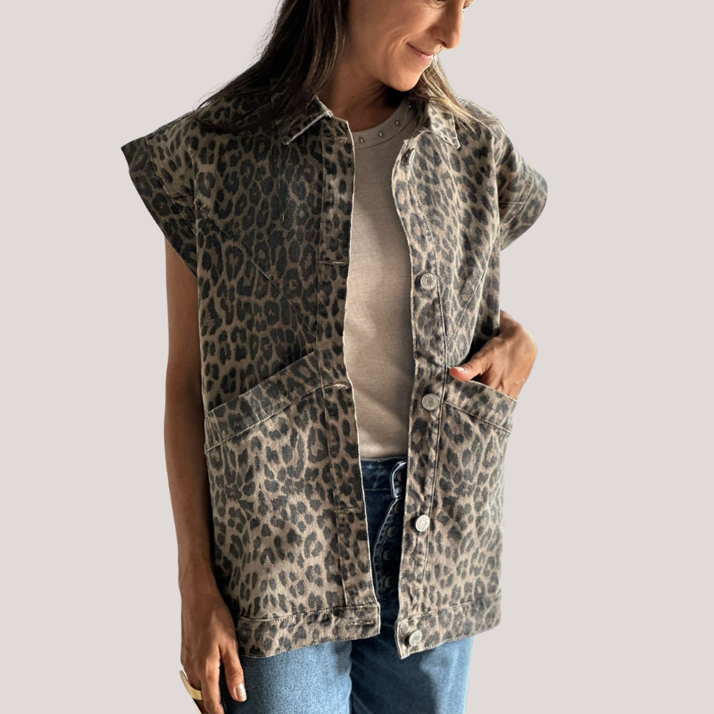 CHALECO ANIMAL PRINT OVERSIZED