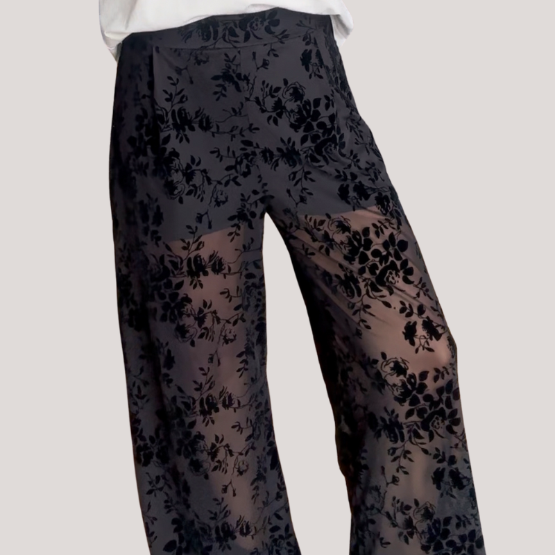PANTALON FLORES VELVET