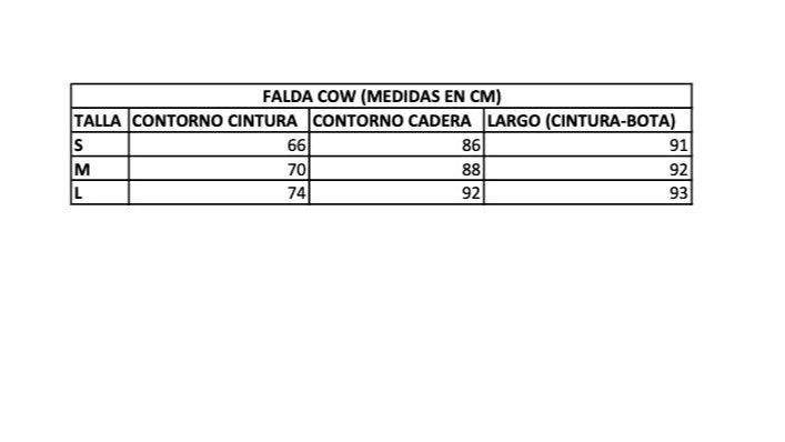 FALDA DENIM COW