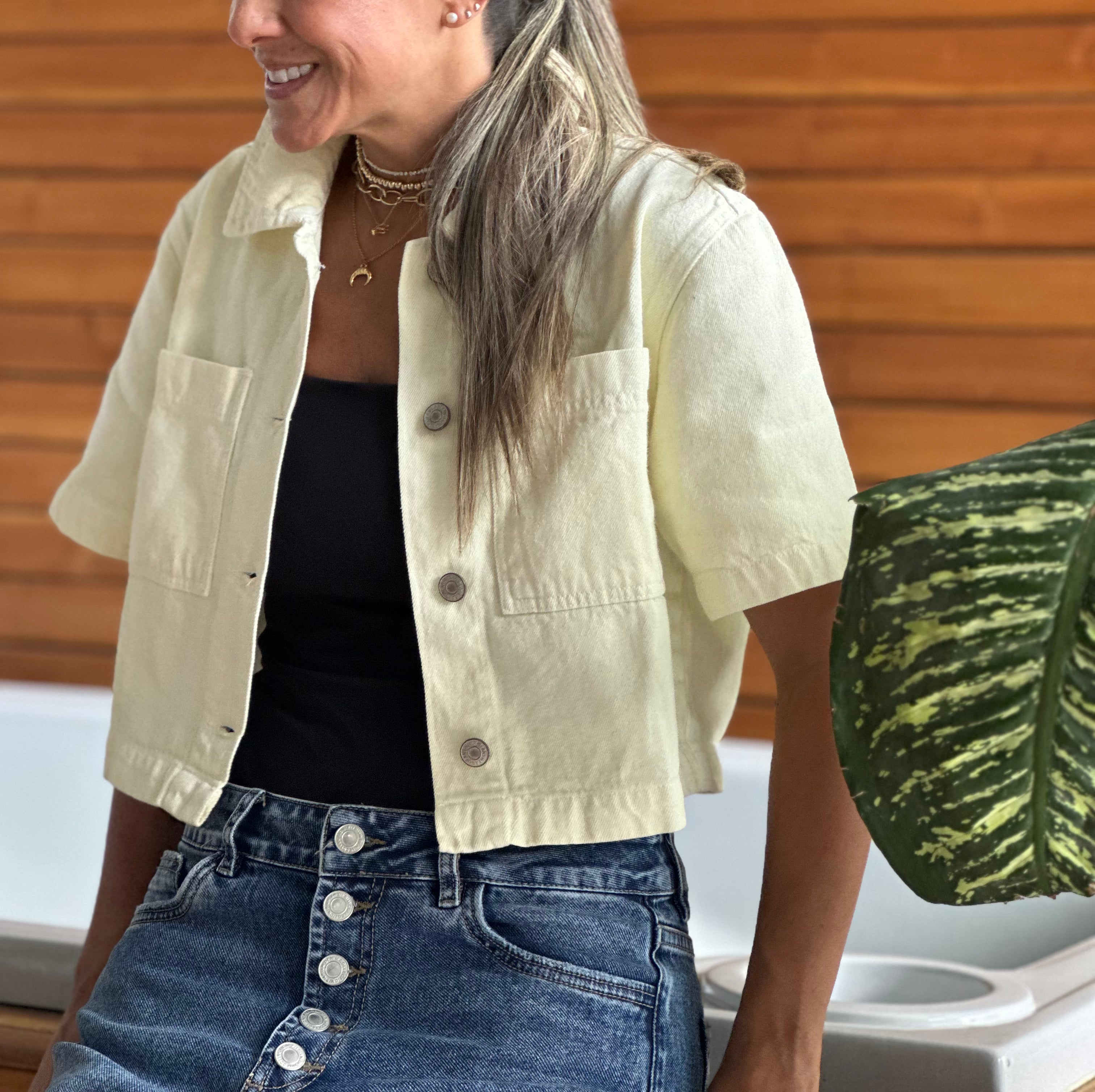 CHALECO AMARILLO PASTEL DENIM