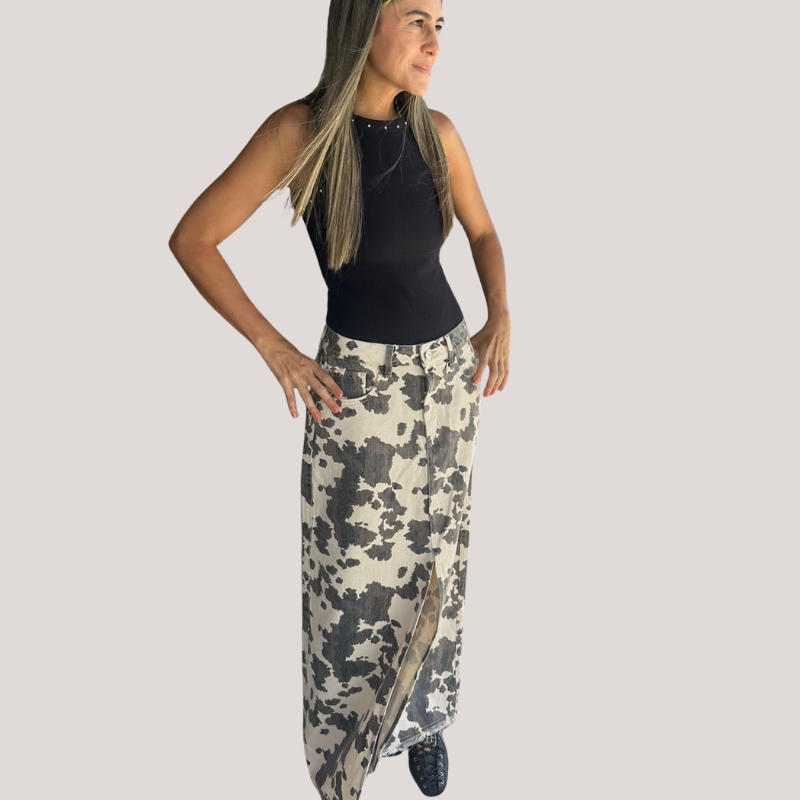 FALDA DENIM COW