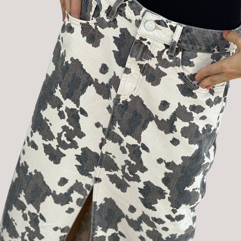 FALDA DENIM COW